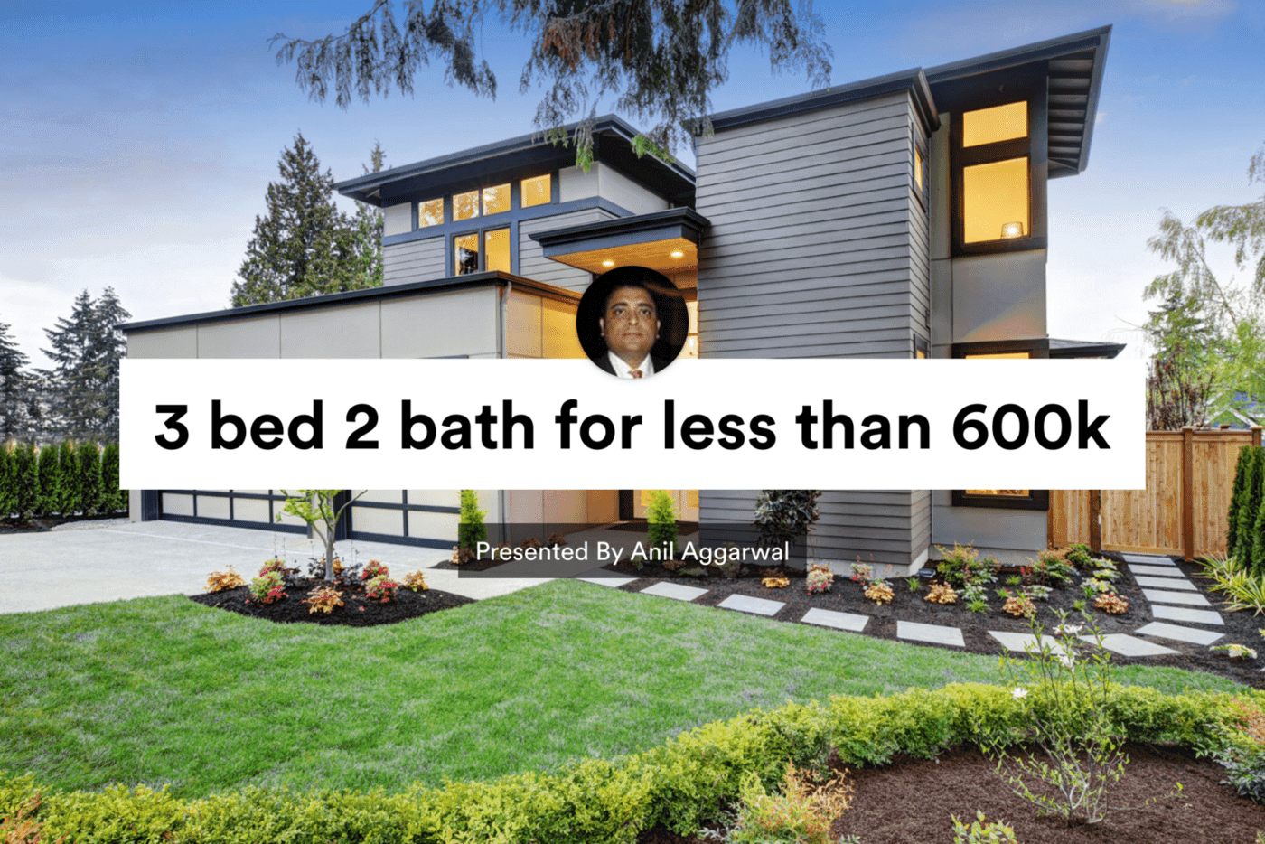 3 bed 2 bath for less than 600k
