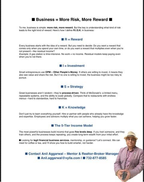 Is Business = More Risk, More Reward ?